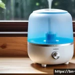 최고의 간편 세척 가습기 추천 - A clean and modern gas humidifier designed for Bengali homes, featuring detachable parts made of foo...