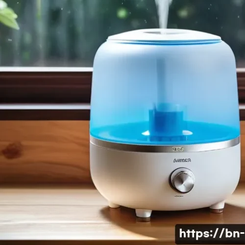 최고의 간편 세척 가습기 추천 - A clean and modern gas humidifier designed for Bengali homes, featuring detachable parts made of foo...